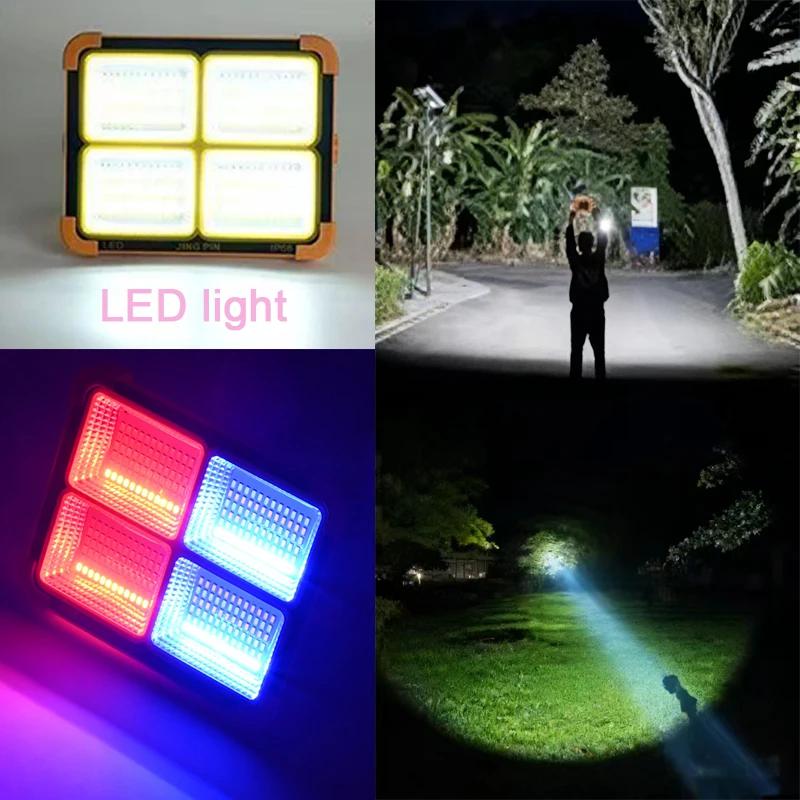 RUISENZHUO Solar Rechargeable Camping Lantern High Power Bank LED Tent Light Powerful Magnet Flashlight Repair Emergency Lamp