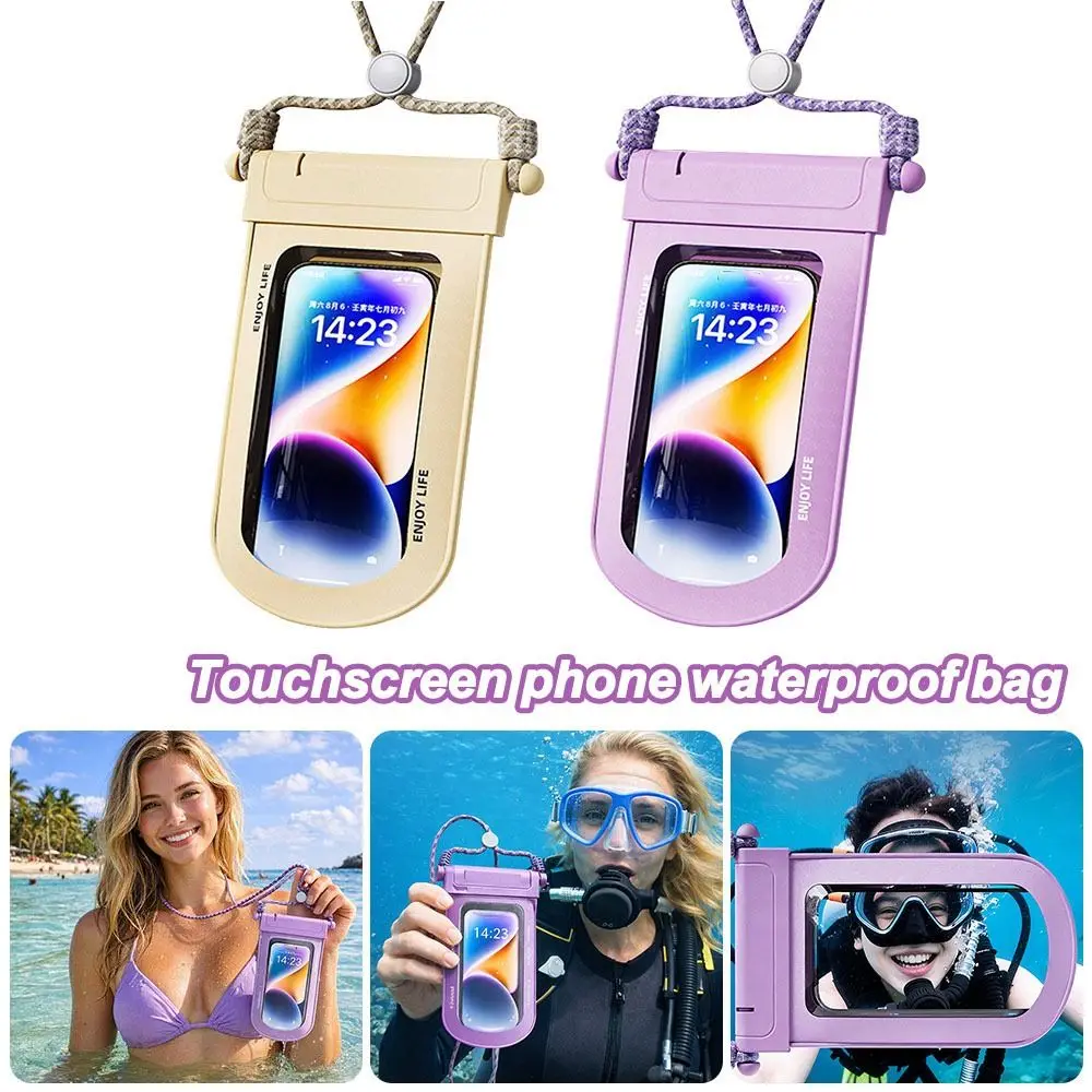 Touchscreen Waterproof Phone Pouch Seal Transparent Drift Diving Swimming Bag Phone Protective Case