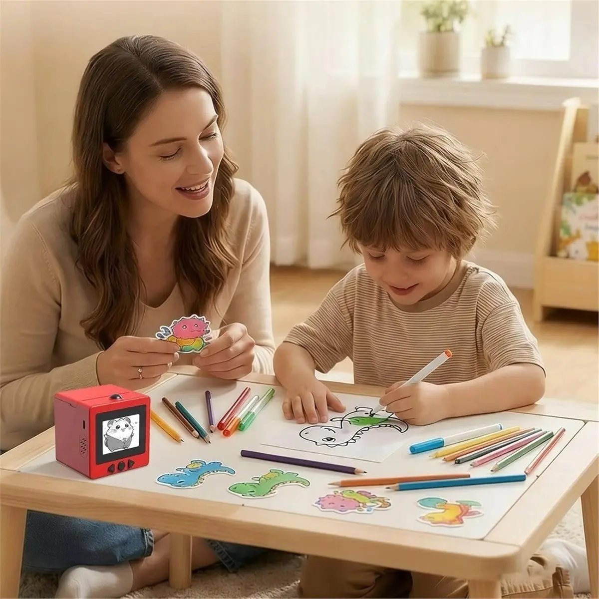 update. Sticker Maker for Kids,AI Voice-Activated Portable Label Printer with Display,Inkless Thermal Printer,AI Thermal Printer