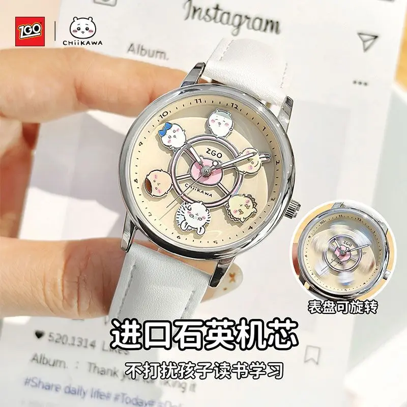

Cartoon Anime ChiiKawa Carousel Co branded Student Watch Cute and high-value Usaqi junior high school girl luminous quartz watch