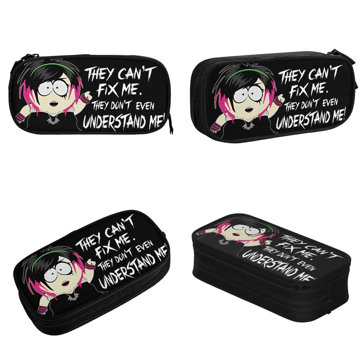 Southspark Pencil Cases Lovely Goth Henrietta They Can't Fix Me Pen Box Bags Girl Boy Large Students School Gift Pencilcases