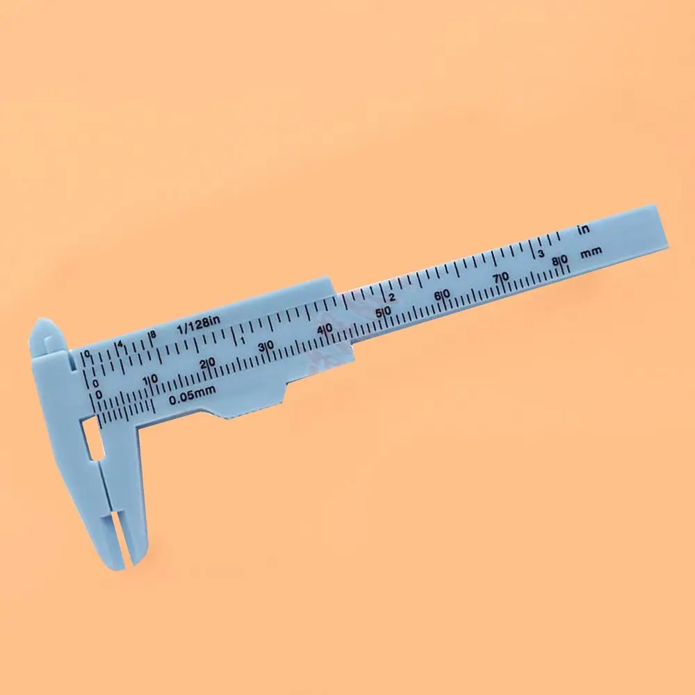 Plastic 80mm Sliding Design Professional Makeup Tools Measurement Tools Thrush Artifact Eyebrow Measuring Ruler Vernier Caliper