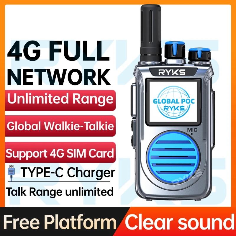 4G Full band two way radio mini sim card Global-Intercom phone Outdoor ham walkie talkie long range 5000km pair (no fee) plartfr