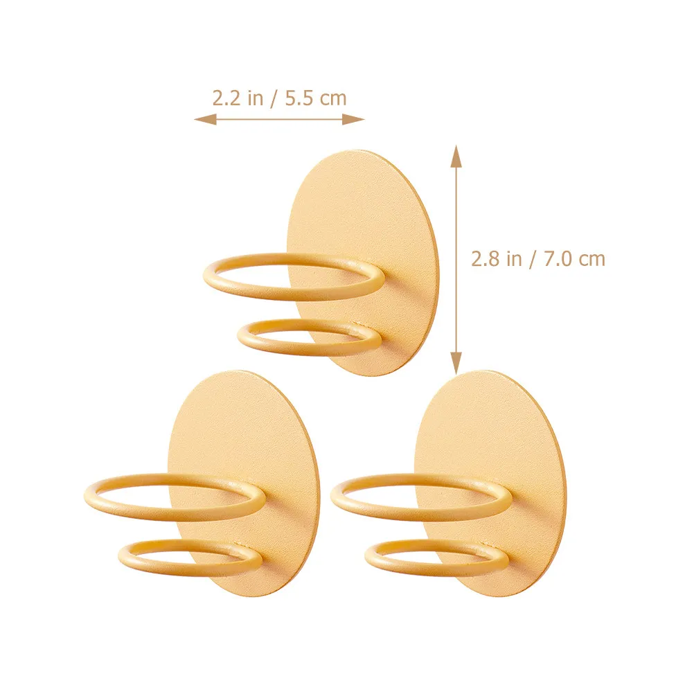 3Pcs Makeup Sponge Holder Wall Mounted Carbon Steel Sponge Egg Rack Powder Puff Storage Stand for Makeup Organizer Ventilated