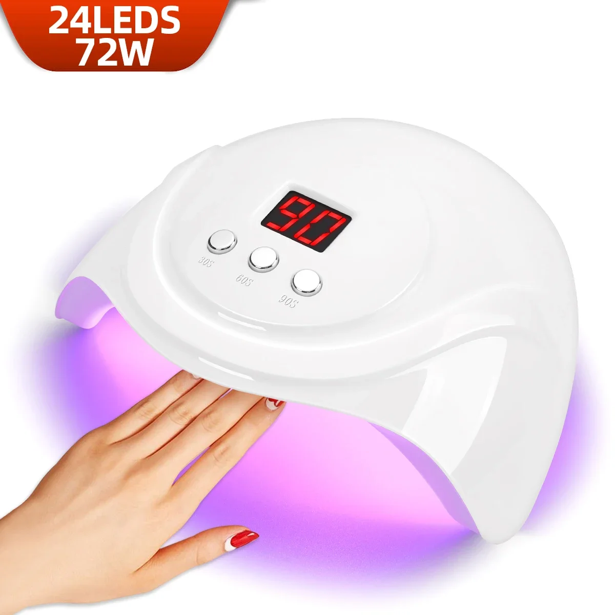 

2W UV LED Nail Drying Lamp For Curing All Nail Gel Polish 24LEDS Nail Dryer With Automatic Sensor Professional Salon Art Tools