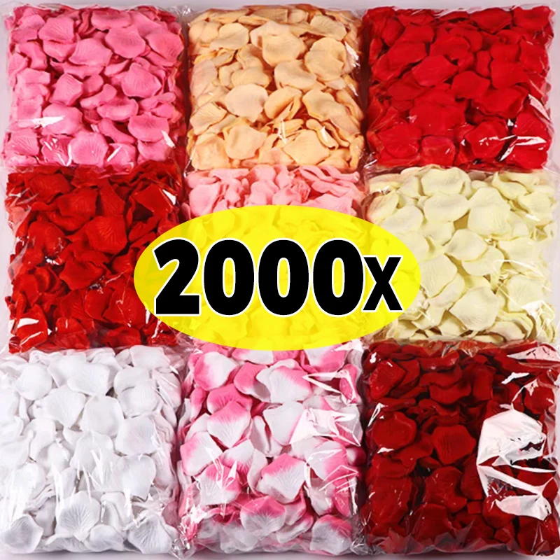 

Artificial Fake Rose Petals Multicolor Silk Fake Petals Flowers for Valentine's Day Wedding Party Favors Romantic Decoration