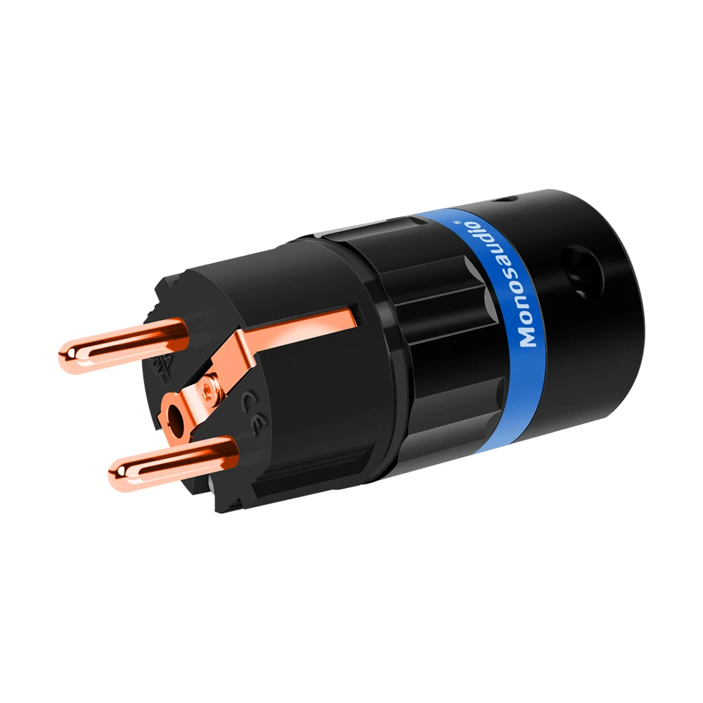 Audiophile E104/F104 cobre puro versión UE enchufe de alimentación conector macho europeo conector de cable de suministro Schuko + enchufe hembra IEC