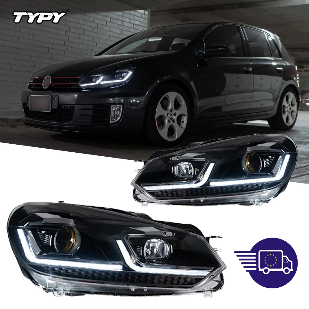 TYPY Autolampen voor VW Golf 6 Koplamp Mk6 2009-2012 LED Projector koplamp Dagrijverlichting Auto-accessoires
