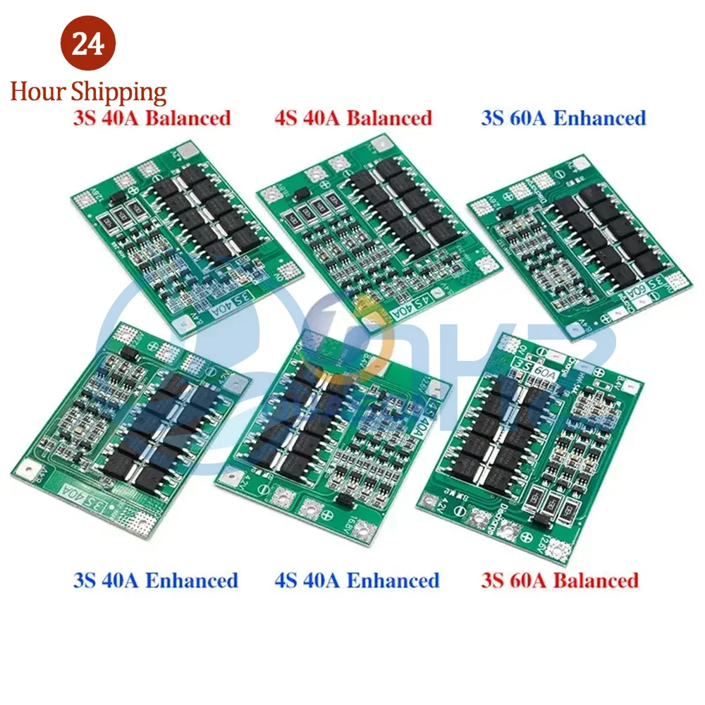 3S 4S 40A 60A Li-ion Lithium Battery Charger Protection Board 18650