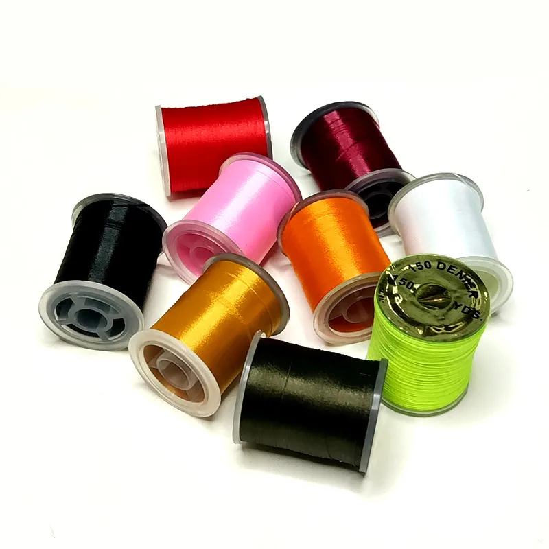 KKWEZA 1PC 150D Fly Tying Thread Floss For 6 ~ 22 Flies Trout Bass Fly Tying Material Colors Olive Red Grey Standard Bobbin