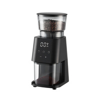 Electric Coffee Bean Grinder Fully Automatic Household Italian Style Bean Grinder Intelligent Touch Screen for Home Office Use