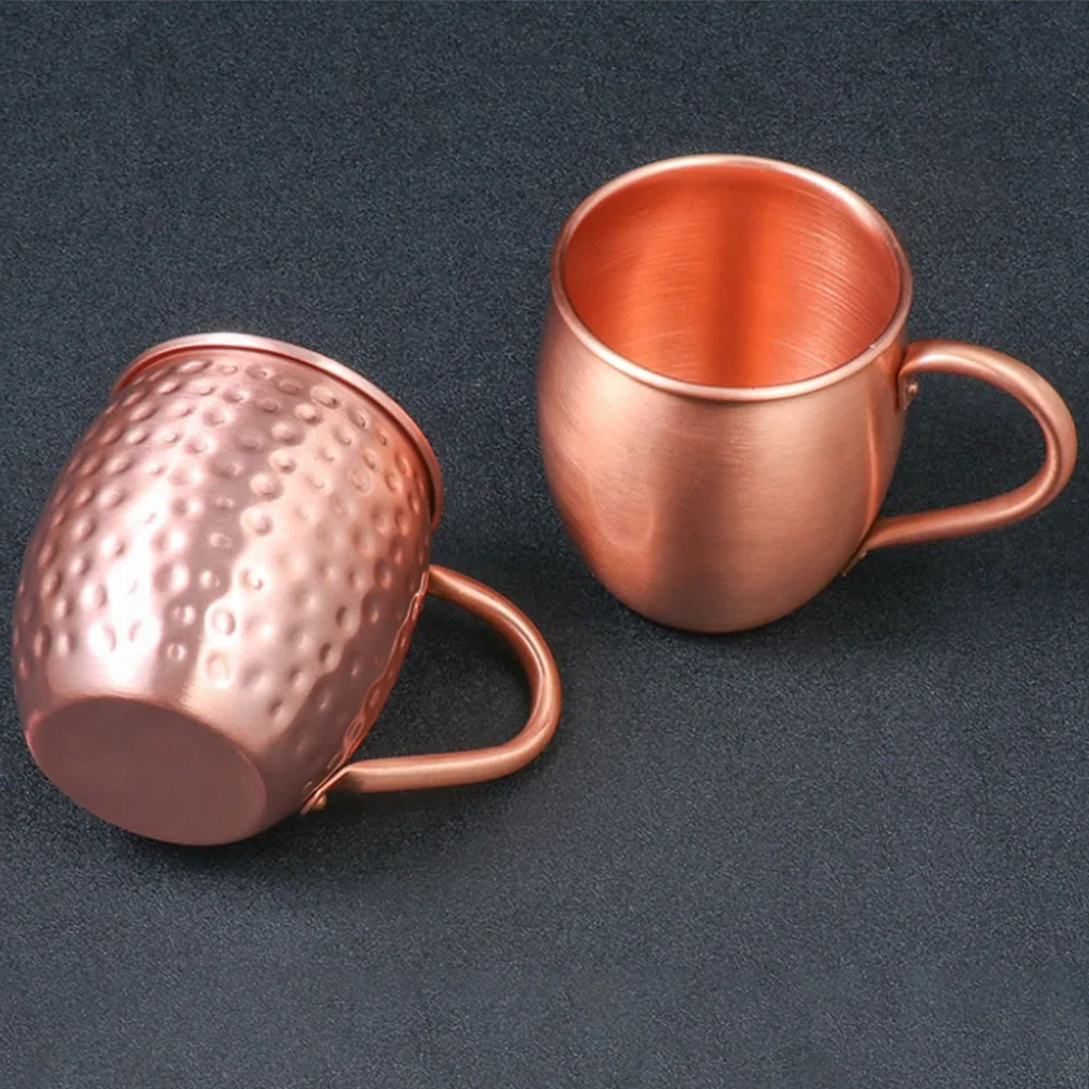 530ML 100% Pure Copper Mug Moscow Mule Mug Drum Cup Cocktail Cup Pure Copper Mug Restaurant Bar Cold Drink Cup, B