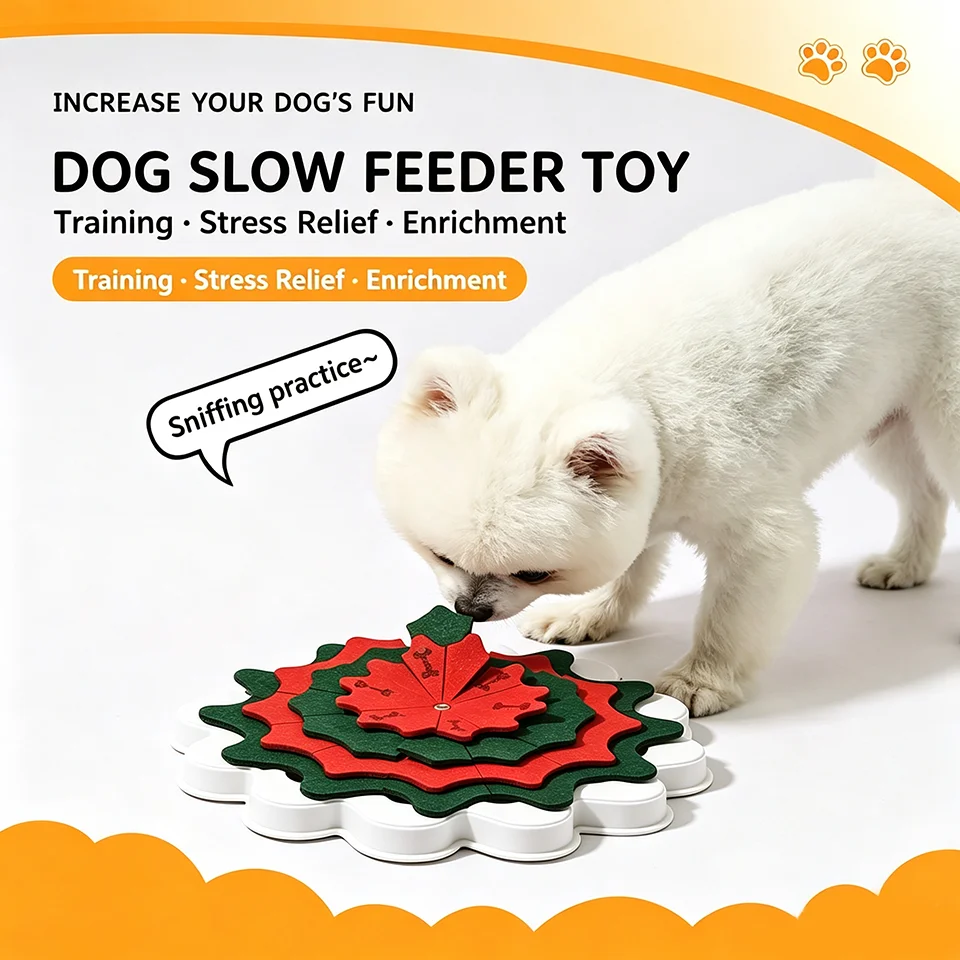 Dog Puzzle Feeder Toy - Felt Snuffle Mat Dog Puzzle Toy