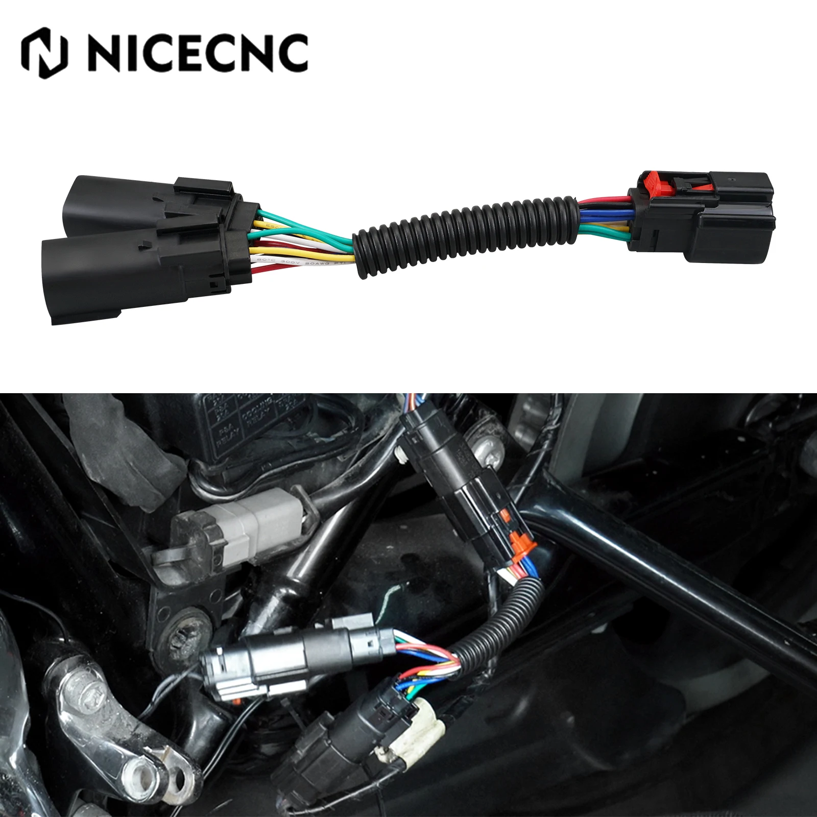 

NICECNC Motorcycle Rear Lighting Y Harness For Harley Touring Road King Special FLHRXS 2017-2024 Street Glide FLHX FLHXS 14-24