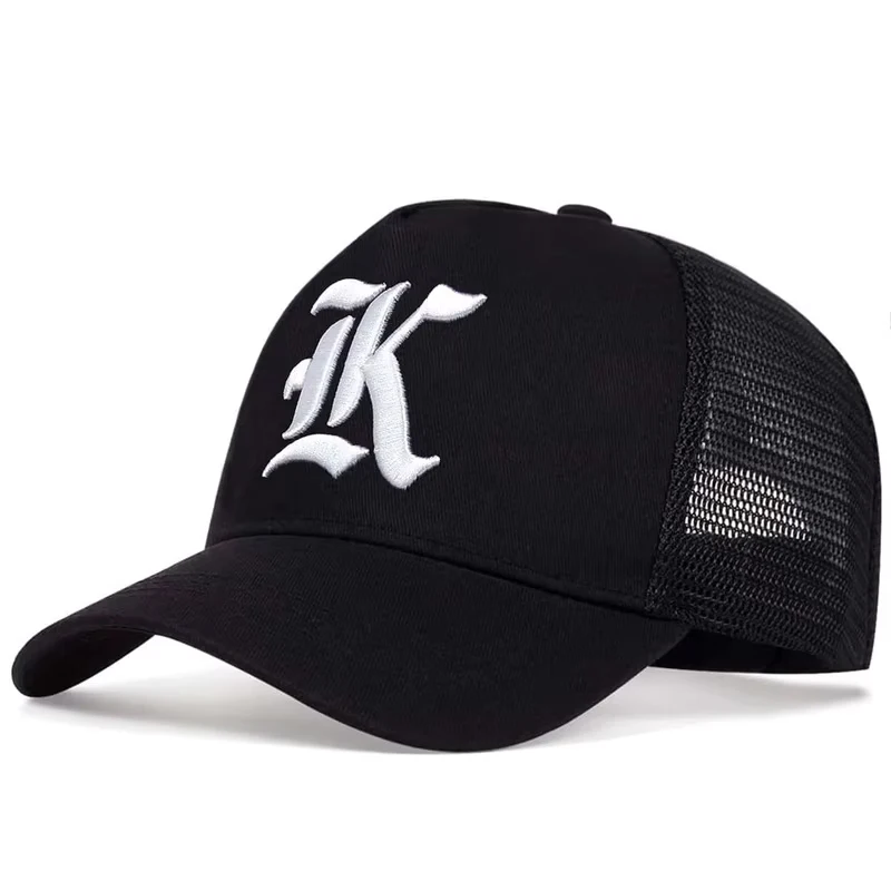 Unisex LK Buchstaben Stickerei Baseball Net Caps Outdoor Einstellbar Frühling und Sommer Casual Sonnenschutz Hut Sport Cap – Detail 6