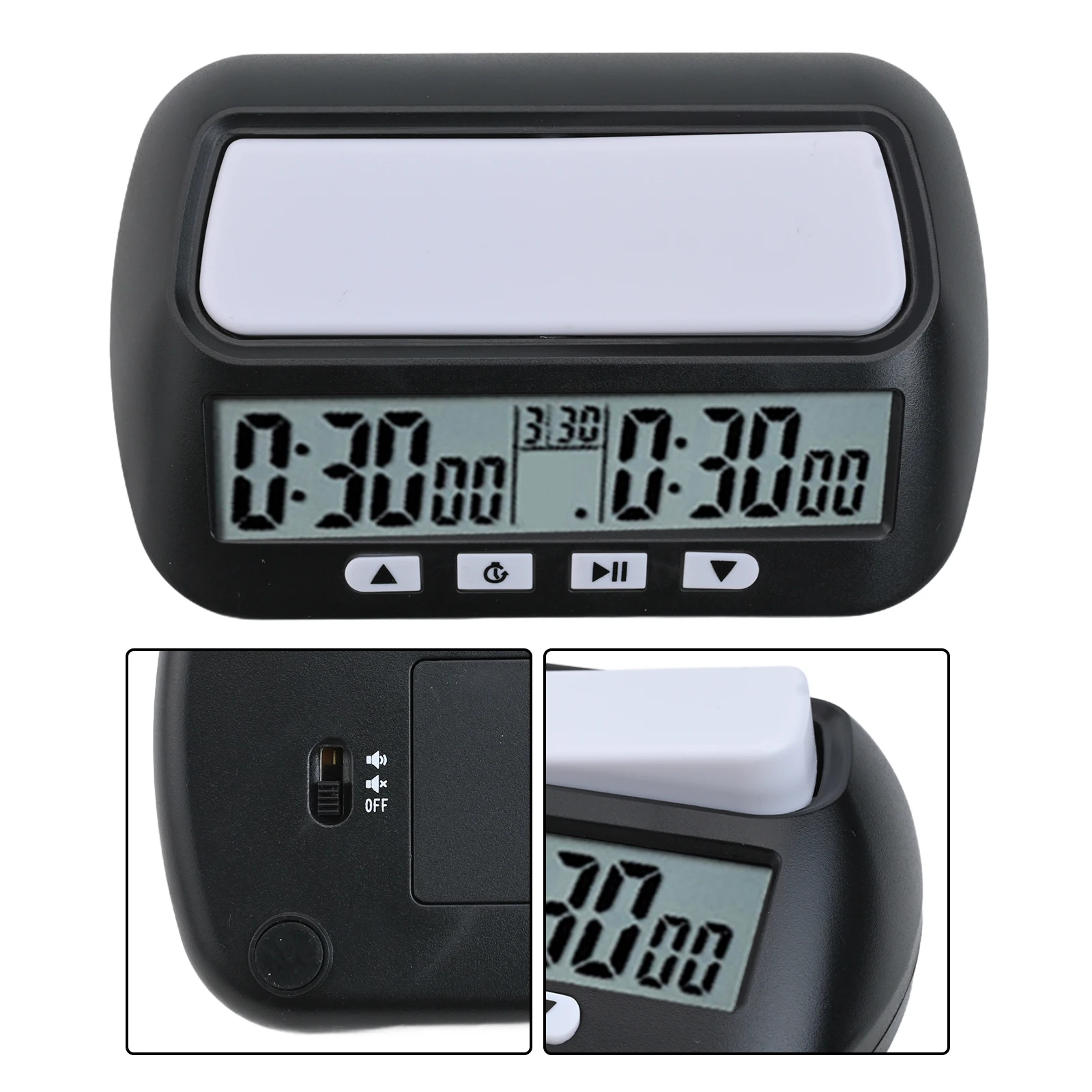 Chess Clock Digital Chess Timer Multipurpose Light ABS Plastic Bonus Modes Energy Saving Design