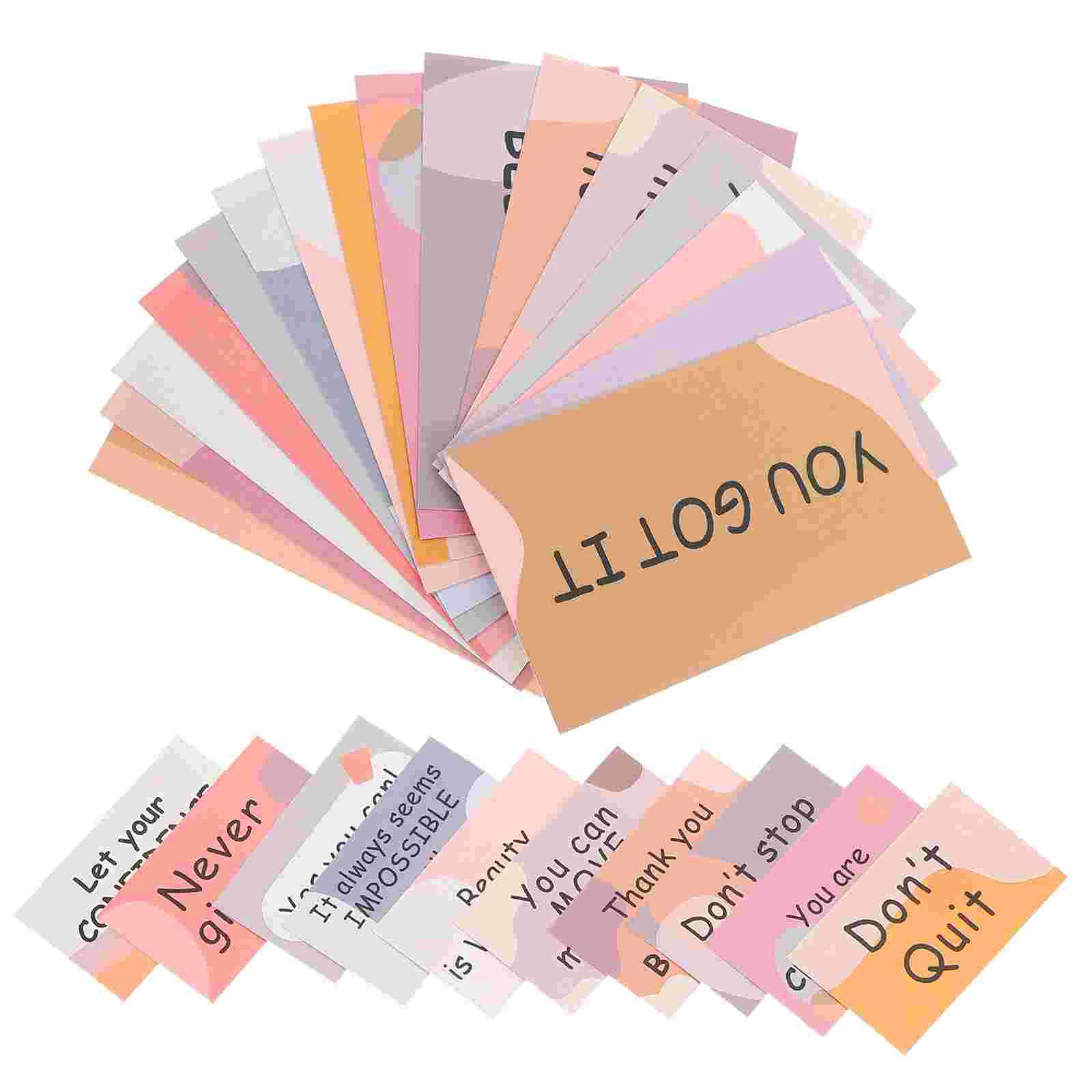 30 Pcs Motivational Cards Colorful Bohemia Employee Inspiration Copper Sheet Inspirational English Words Accessory Child