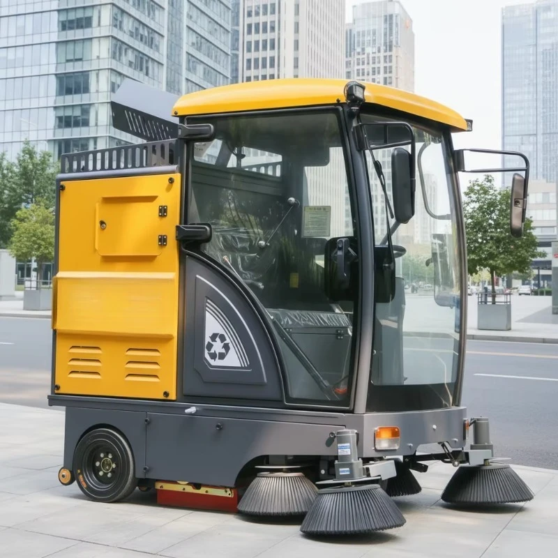 Multifunction Cleaning Equipment Commercial Industrial Ride-On Outdoor Electric Road Sweeper Truck Street Sweeper