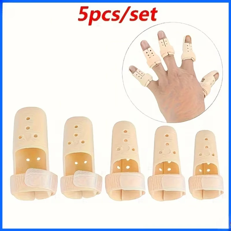 5pcs Adjustable Finger Splints,Made of Durable Material, Providing Injury Support,Sports Protection,Breathable Design