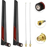 Dual Band 2.4GHz 5.8GHz Wifi Antenna + 15CM I-P-E-X-1 to RP-SMA for Mini PCIe Card Wireless Routers, PC Desktop, Repeater