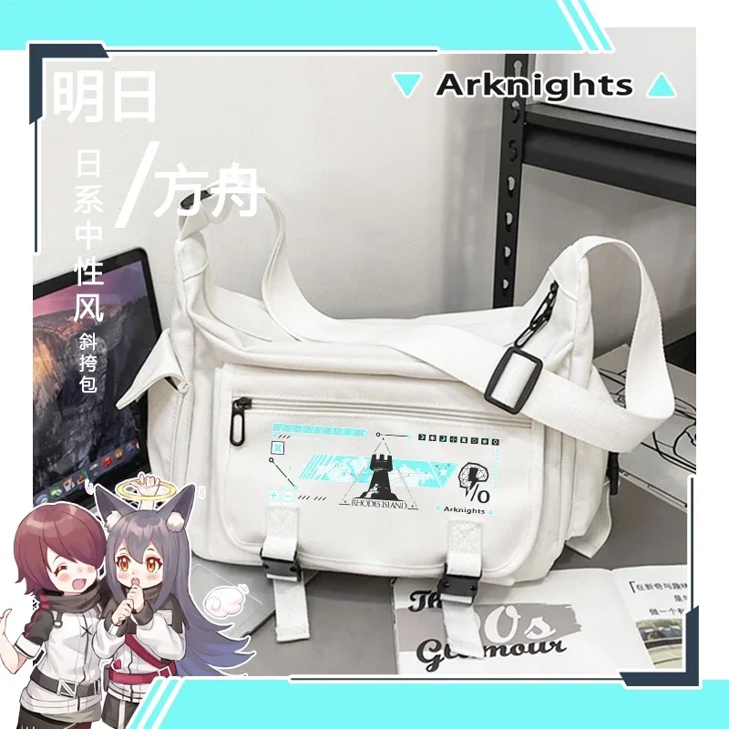 Anime Arknights Rhodes Island Rhine Lab Cosplay Single-shoulder Messenger Bag Student  Ambitus Gift