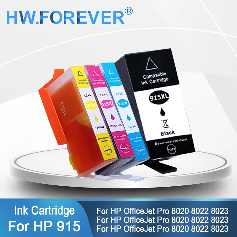915 915XL Compatible Ink Cartridge For HP OfficeJet Pro 8010 8015 8020 8025 8022 8023 8026 8028 8018 8012 Printers Ink Cartridge