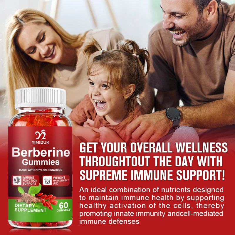 Berberine with Ceylon Cinnamon Gummies Supports Immune Function for Cardiovascular & Gastrointestinal Care