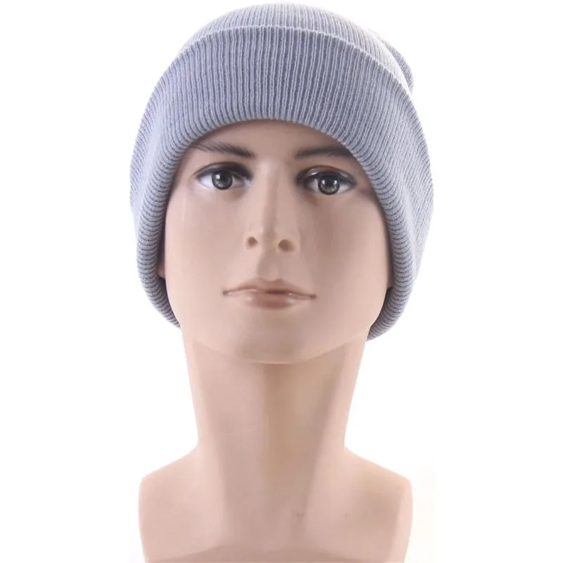 Solid Unisex Beanie Autumn Casual Soft Knitted Beanie Stretch Stretch Skull Hat Fashion Warm Hat Men Women Plain Daily Hat