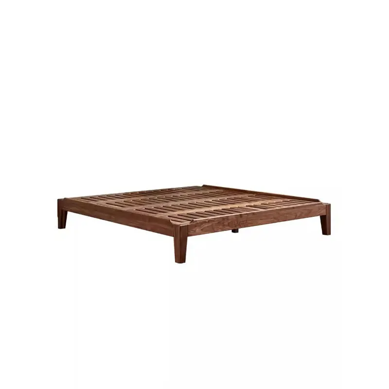 

North American, black walnut, suspended bed, modern, minimalist, no backrest, tatami, row skeleton
