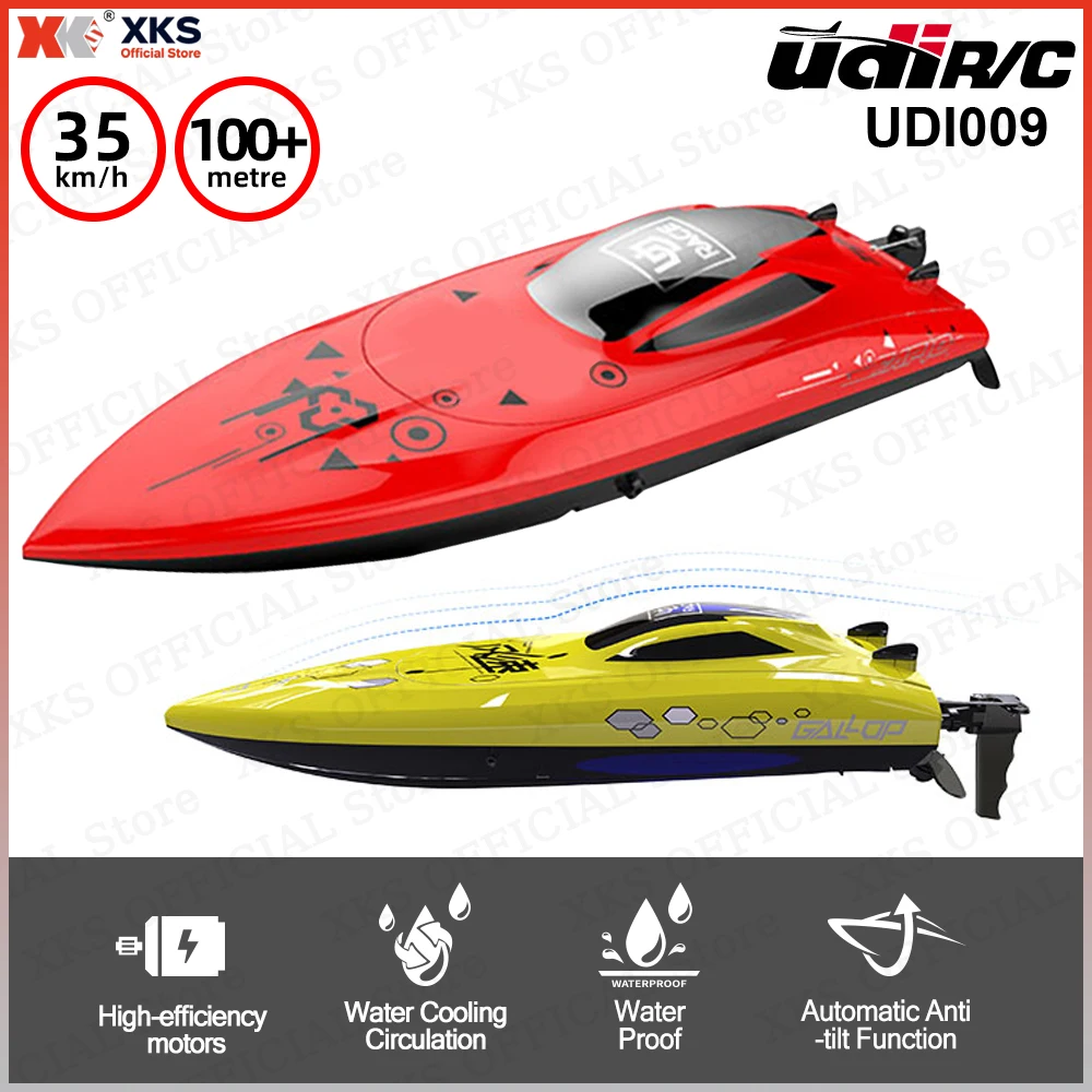 

XKS UDIRC UDI008 UDI009 High Speed RC Boat 25km/h - Waterproof 2.4GHz with Capsize Protection | Pools Lakes Kids Gift