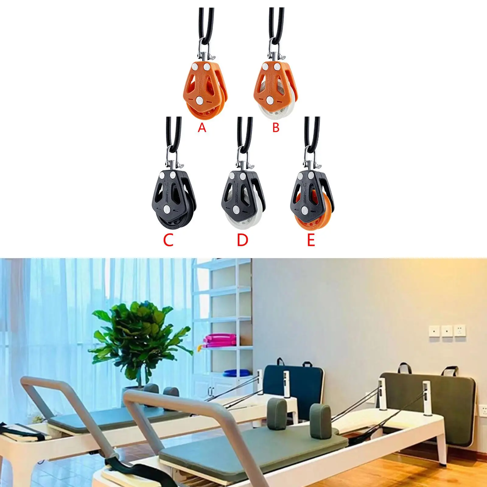 

Одноколесный поворотный подъемный блок-ролик для подвесных тросовых систем и буксировки