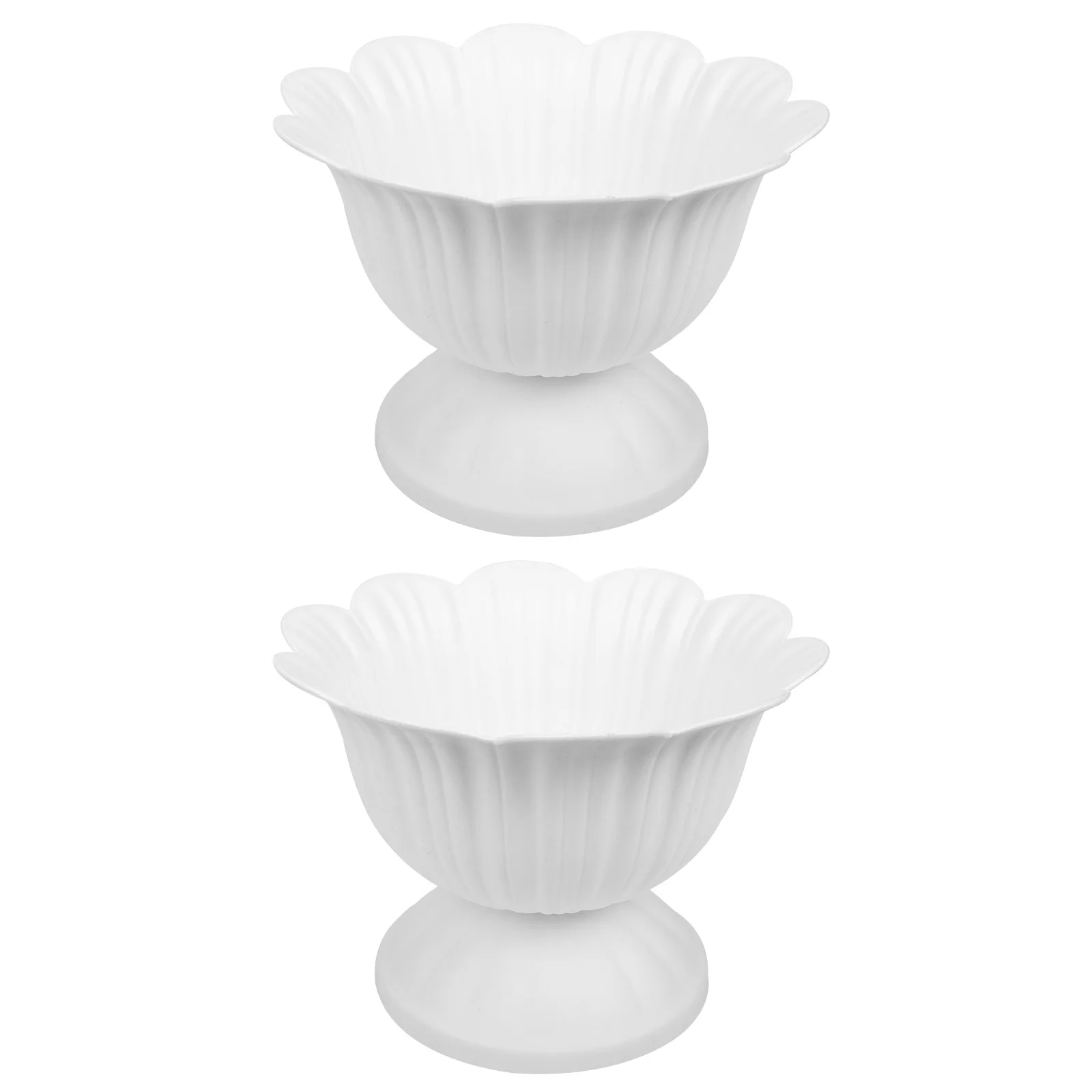

2pcs Flowerpot Decoration Elegant Wedding Planters Front Door Container Pots Plastic Pedestal Outdoor European Style Creative
