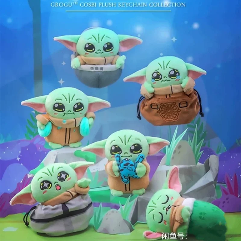 

Original Cosbi Star Wars Grogu The Mandalorian Keychain Figure Mini Collection Doll Pendant Plush Blind Box Surprise Gift Toys