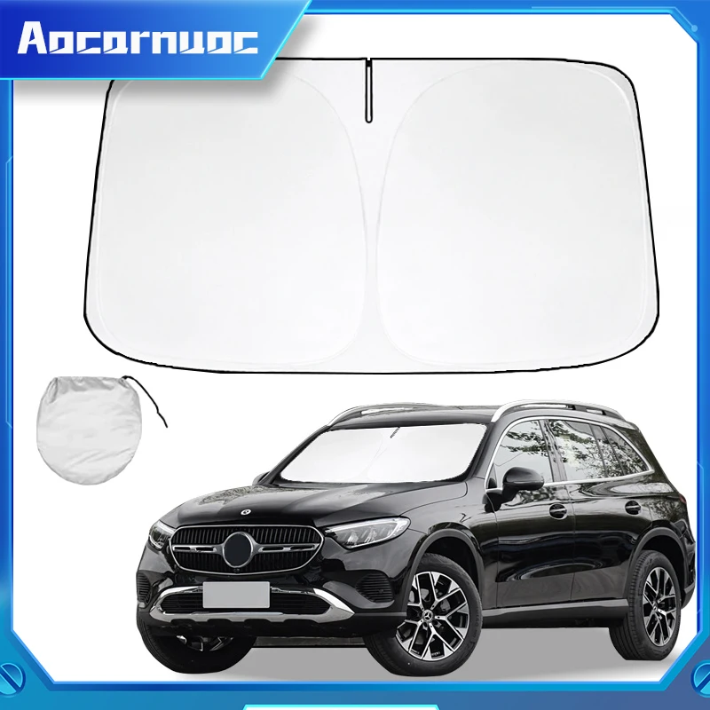 Car Window Sunshade Cover Sun Shade Windshield Visor Protector Windscreen For Mercedes Benz GLC Class X253 C253 GLC260 GLC300