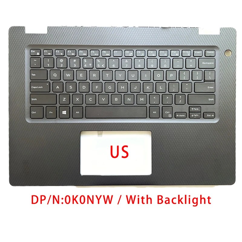 New For Dell Inspiron 3480 3481 3482 3493;Replacemen Laptop Accessories US Keyboard With Backlight 0K0NYW