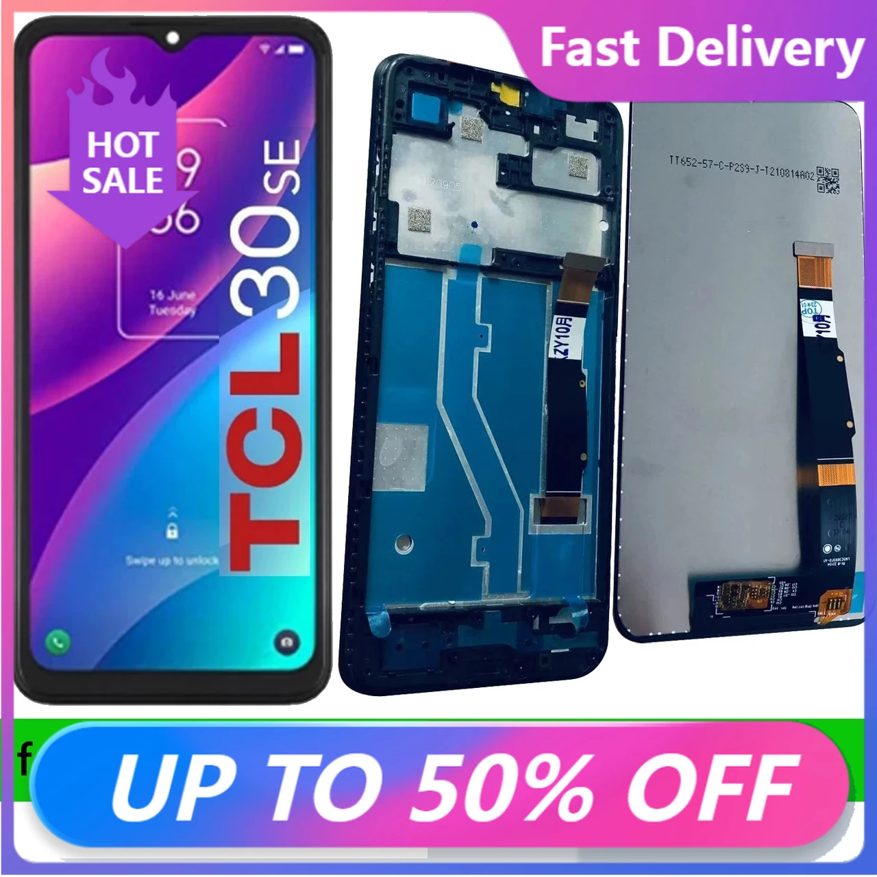 

TFT LCD Pantalla Replacement for TCL 30SE 305 306 6165D 6165A LCD Screen Display Touch Digitizer Fast delivery