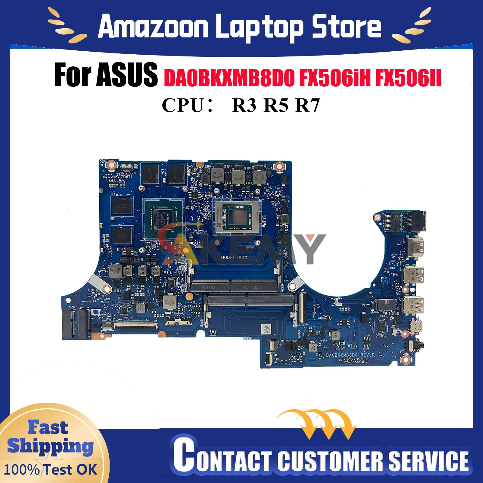 

Материнская плата FA506I FA706 для ноутбуков ASUS Tuf A15 FA506IU FA506IV FX506I FA506II FA506IH FA706IH FA706II FA706IU