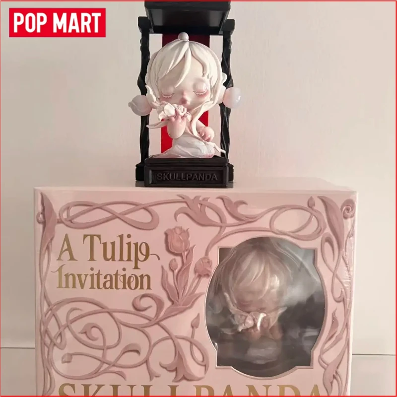 

POP MART SKULLPANDA Series A TULIP INVITATION Anime Figure Blind Box Toys Cute Model Gift Genuine Desktop Ornaments Collection