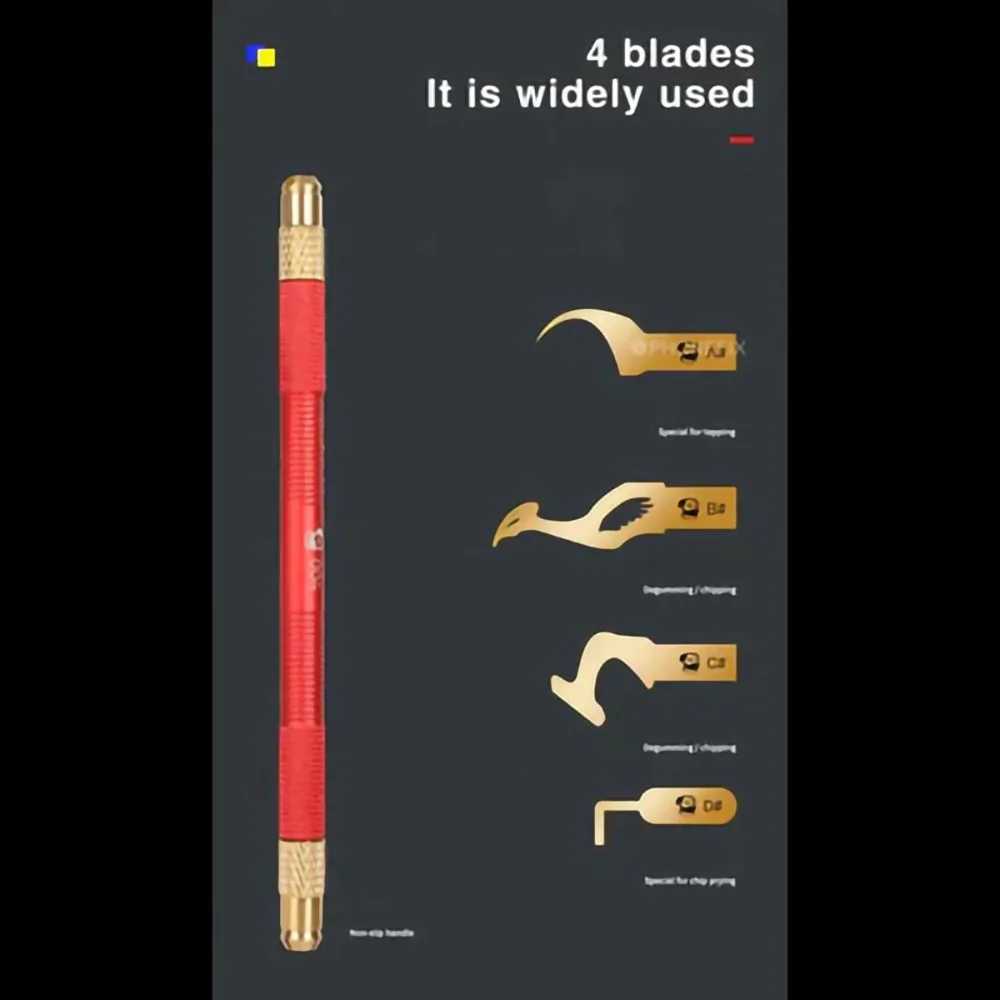 Mechanic 004 034 Double-End Knife Cutting Rework Blades for Phone CPU Chip Layer BGA Maintenance Glue Cleaning Engraving Tools