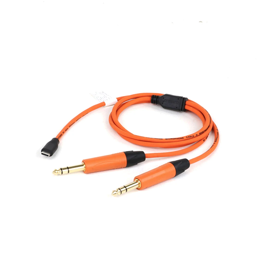 USB C — двойной стерео Y-образный разветвитель 6,35/6,5 мм, USB Type C — двойной аудиокабель TRS 1/4 дюйма для планшета, ноутбука, усилителя, микшера