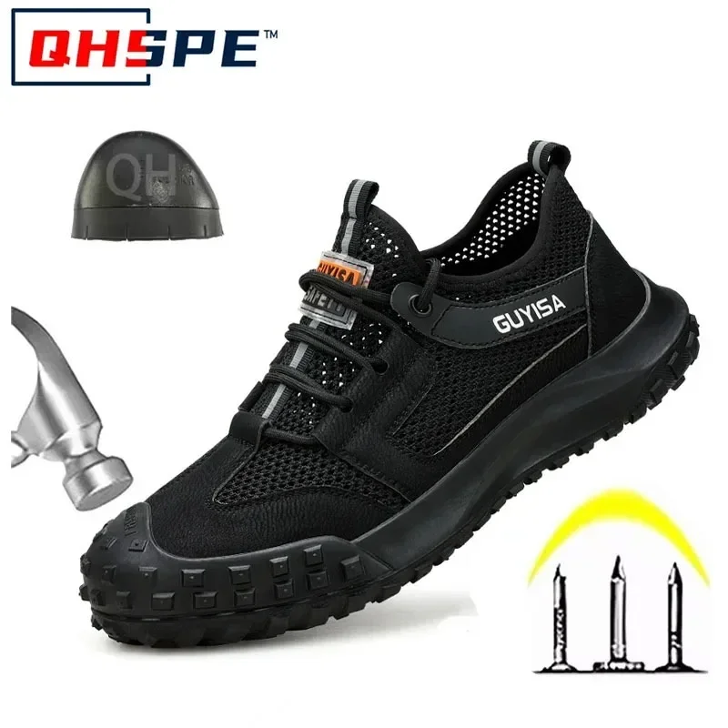 

Summer Safety Shoes Protective Shoes Men's Fashion Breathable Steel Ladle Toe Work Shoes Breathable Safe Sturdy and Durable