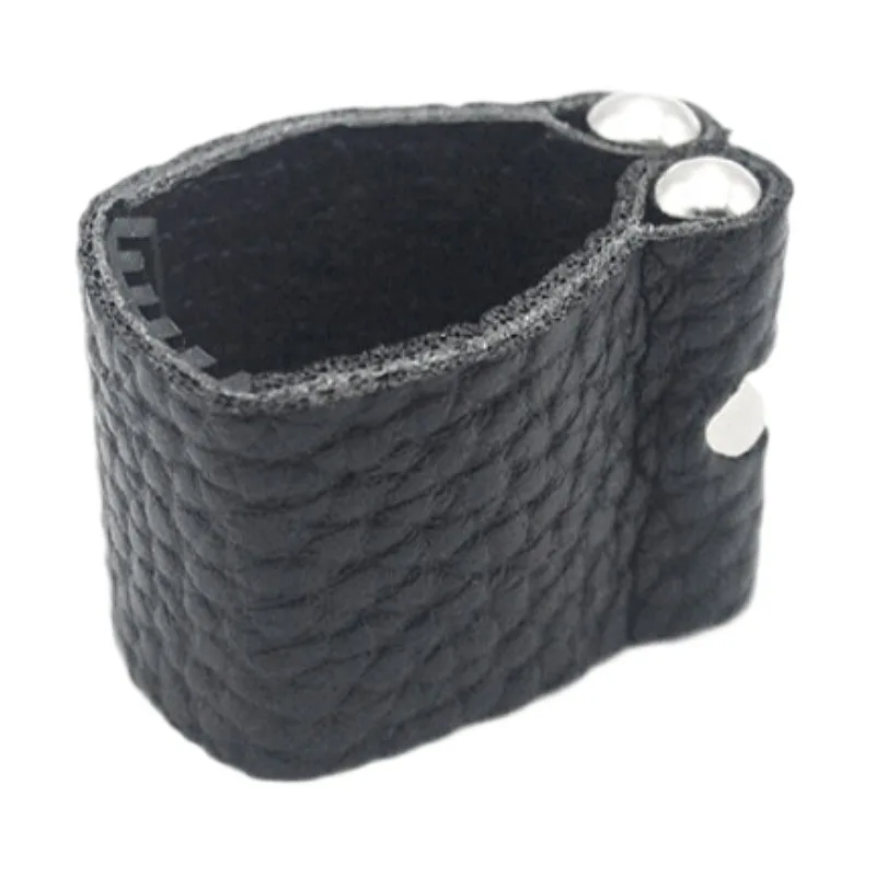 Ligadura de saxofón Tenor /Soprano/Alto, boquilla de plástico negro, cuero fijo, tarjeta suave, accesorios de saxofón