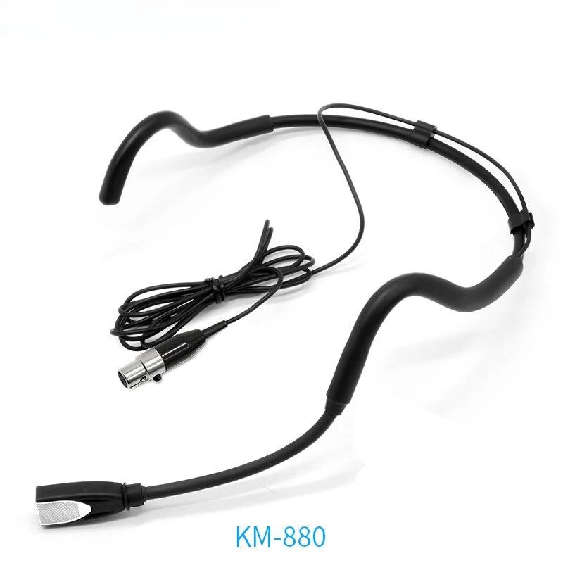 880 Head Mounted Microphone Stage Performance Microphone Professional Wired Headset Pickup