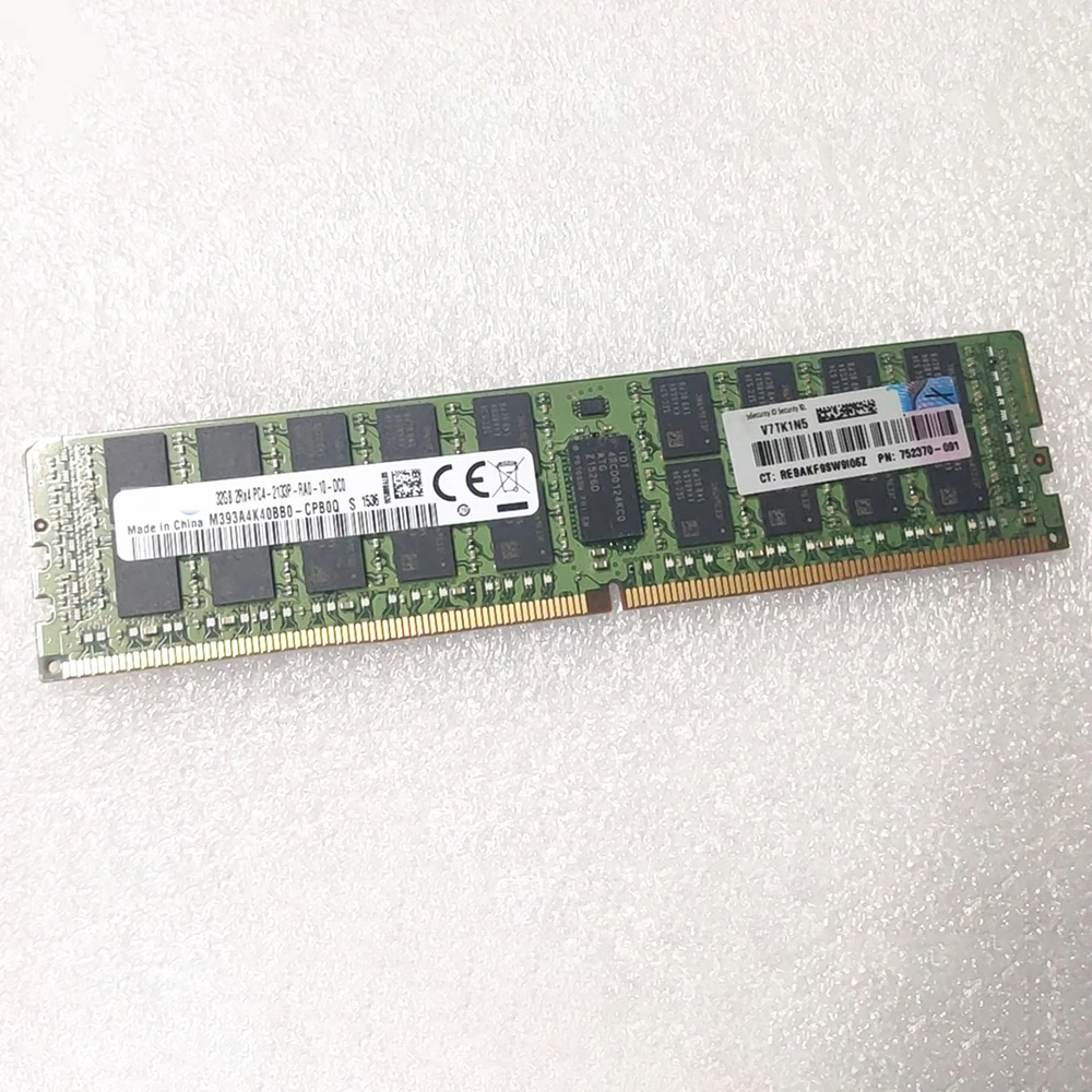 1PCS 728629-B21 752370-091 32GB DDR4 2133 2RX4 PC4-2133 Server Memory