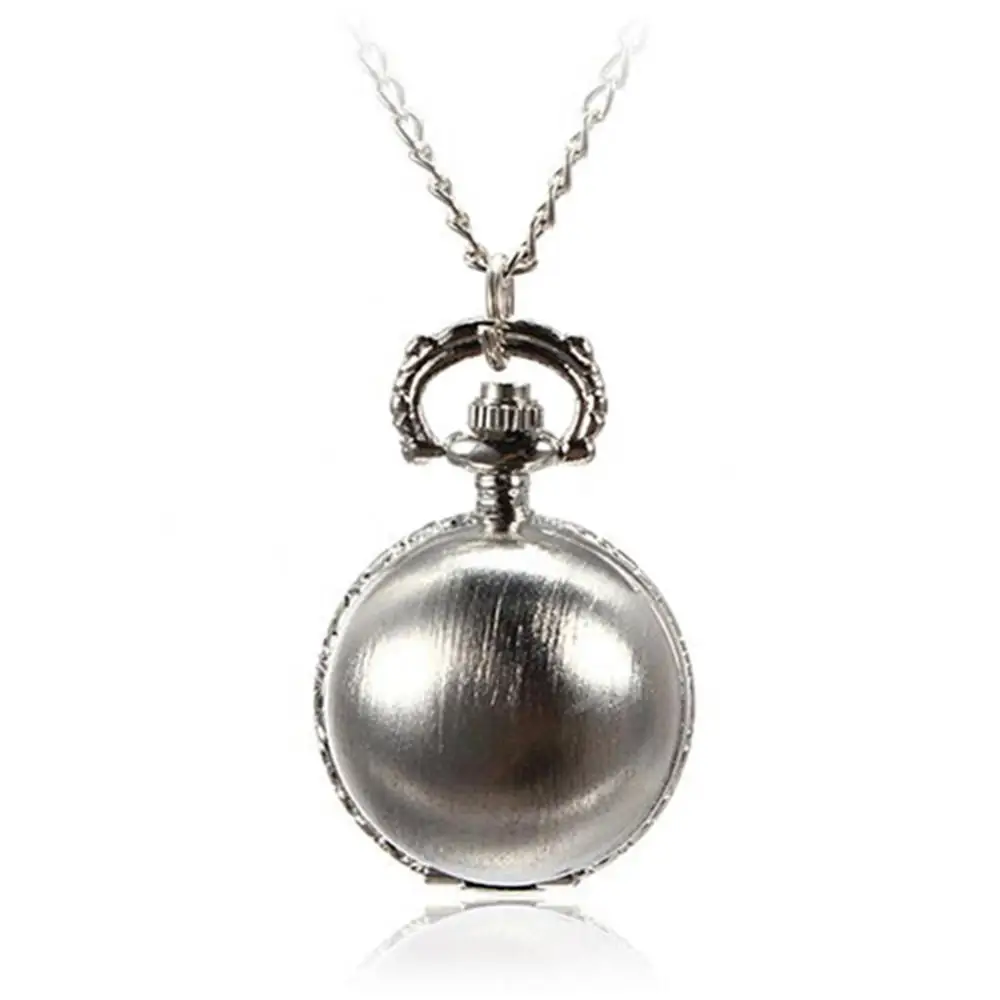 Quartz Pocket Watch Necklace Pendant Gifts For Women Man with Fob Chain  Steampunk Quartz Necklace Pendant Chain Pocket Watch