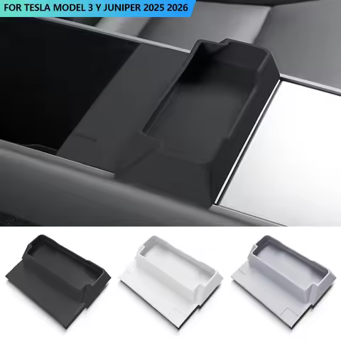 For Tesla Model Y/YL Juniper 2025+ Silicone Armrest Storage Box Central Control Glasses Tray Tidying Organize Car Accessories