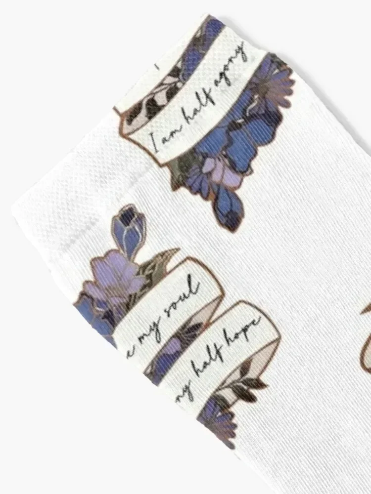 Persuasion Jane Austen Quote Floral Socks sport japanese fashion Male Socks Women's