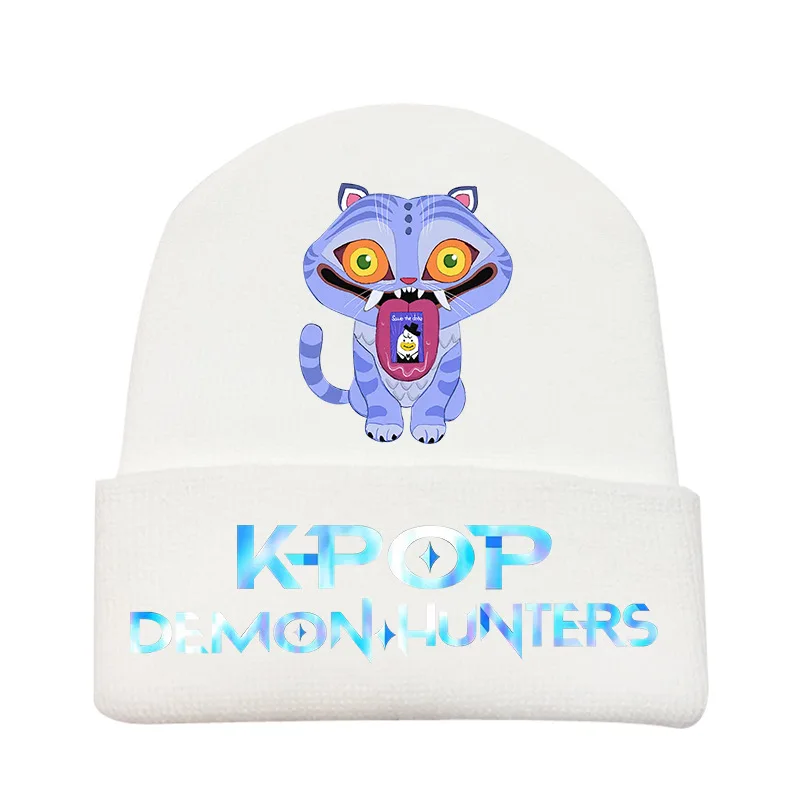 Gorros de punto k-pops para hombre y mujer, gorros Kawaii de demonios, gorro cálido para exteriores, gorro de Cosplay de Anime Mira Rumi Zoey Hunters, regalo de Navidad, 6 uds.