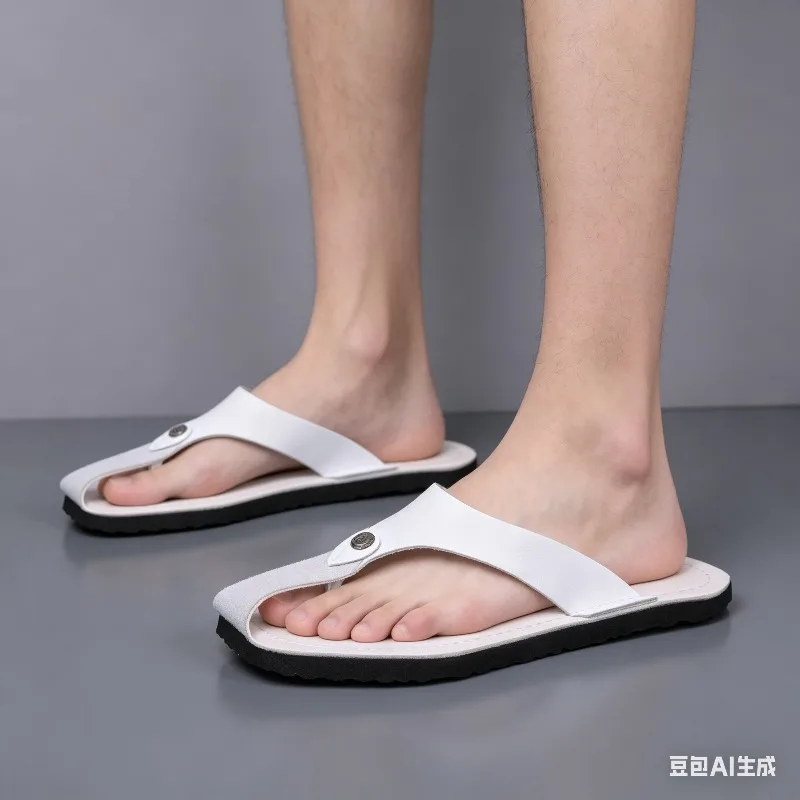 

Breath Mens Casual Slippers Outdoor Open Toe Summer Slides Non-Slip Beach Shoes Soft Comfy Half Drag Vacation Sandals Half Drag