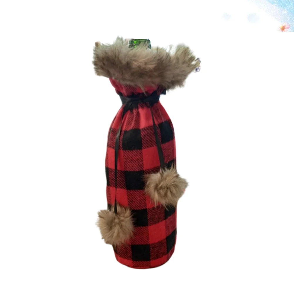 

Wine Bottle Cover Eye-catching Bag Holder Festive Atmosphere Red Reusable Decoration